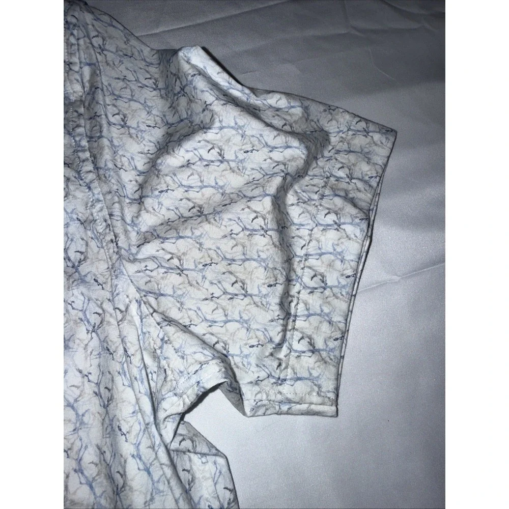 Bugatchi short-sleeved 8 Way Stretch double-mercerized Sz M Performance Grey